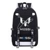 Large Capacity Schoolbag with Shoulder Strap; Student Three-piece Pencil Case Set