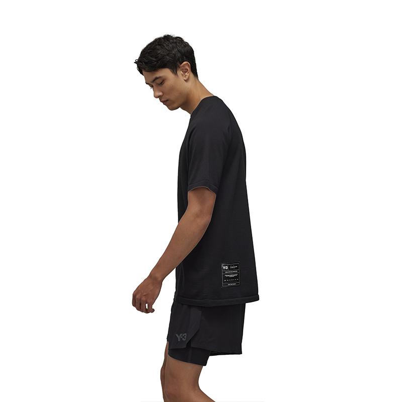 Y-3 Run Knit Short Sleeve T-Shirt Men Tops Black IW9993