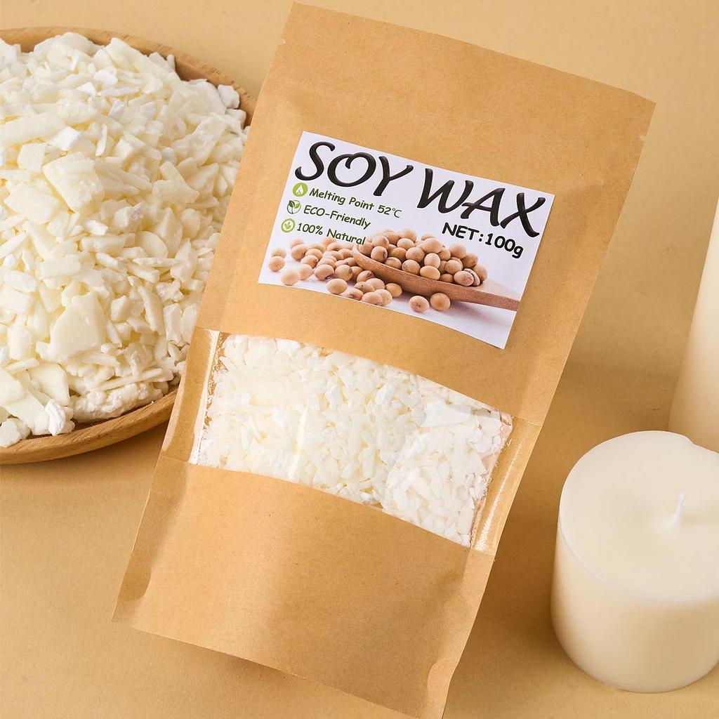 1 Pounds Pure White Soy Wax For DIY Handmade Candles Crafts 100% Additive-Free Scented Candle Raw Material Making Supplies Kit
