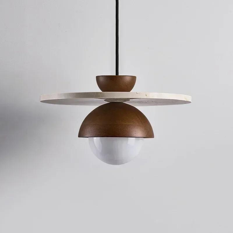 Denmark Creative Led Chandeliernatural Wood Color Pendant Light Hanging Lights Bedside Lighting Fixtures Indoor Home Decor