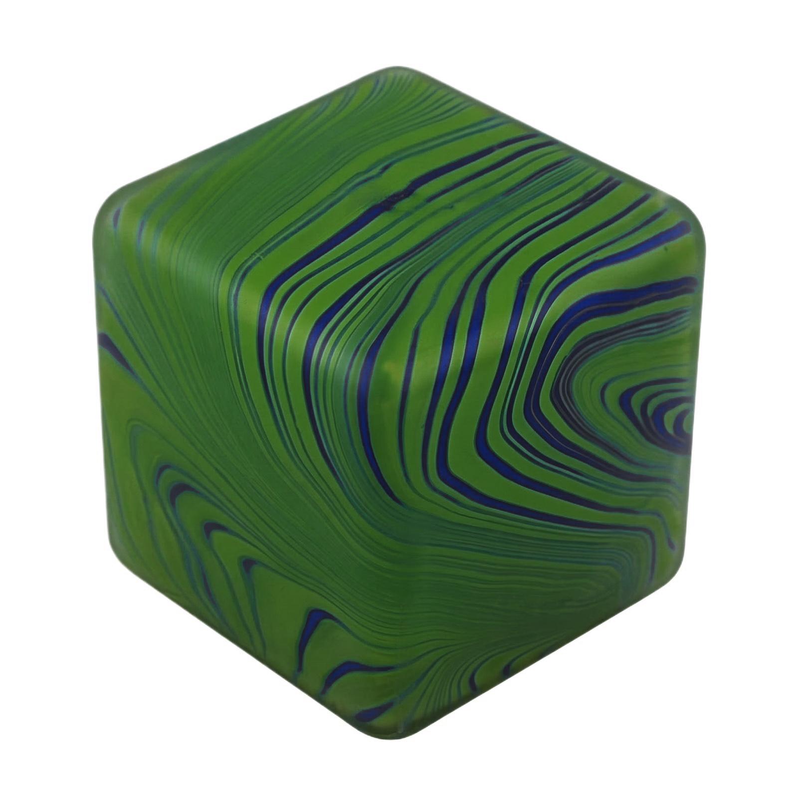 Stress Relief Cube Toy Soft Squishy Maltose Texture Sensory Fidget Toy Durable Material for Hand Exercise and Anxiety Reduction One Size зелёный