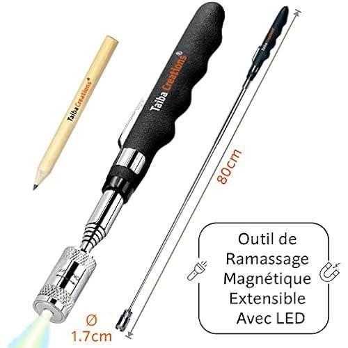 Cadeaux pour Hommes, Bracelet magnétique Artisanal 2023 avec Tige magnétique et Crayon pour Maintenir Les vis et Les Clous, idées de