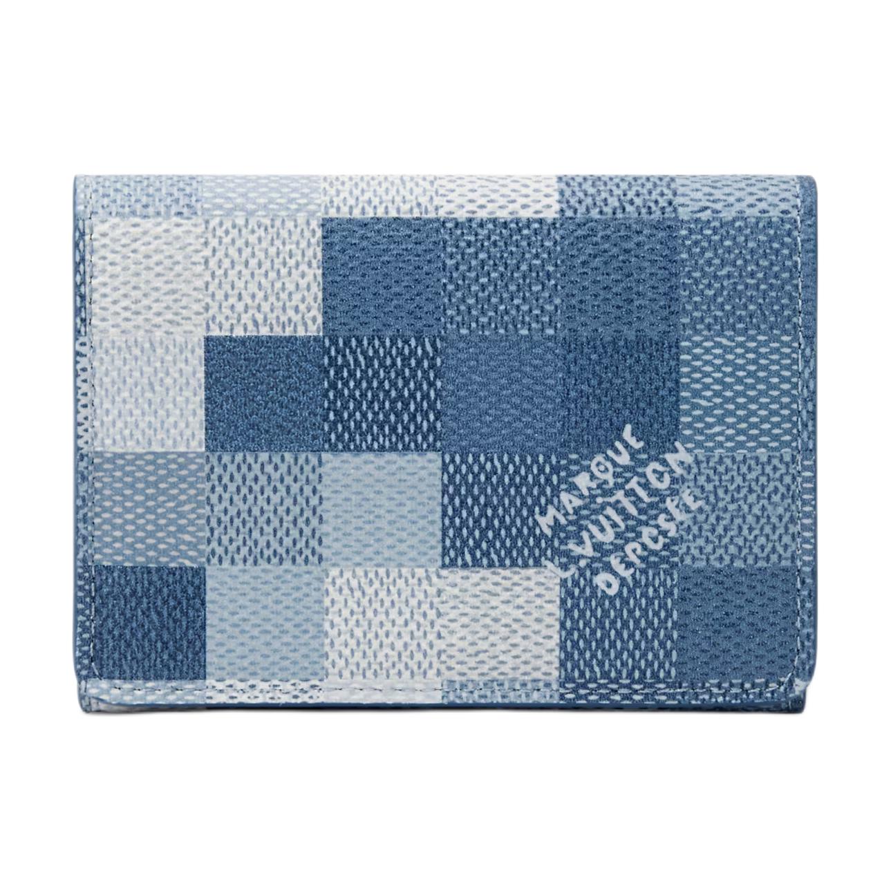 

Louis Vuitton Damoflage Monogram Checkerboard Design Coated Canvas Card Holder Men card holder Indigo M2A103 Gift Set(Basic Set+Box+Shopping Bag)