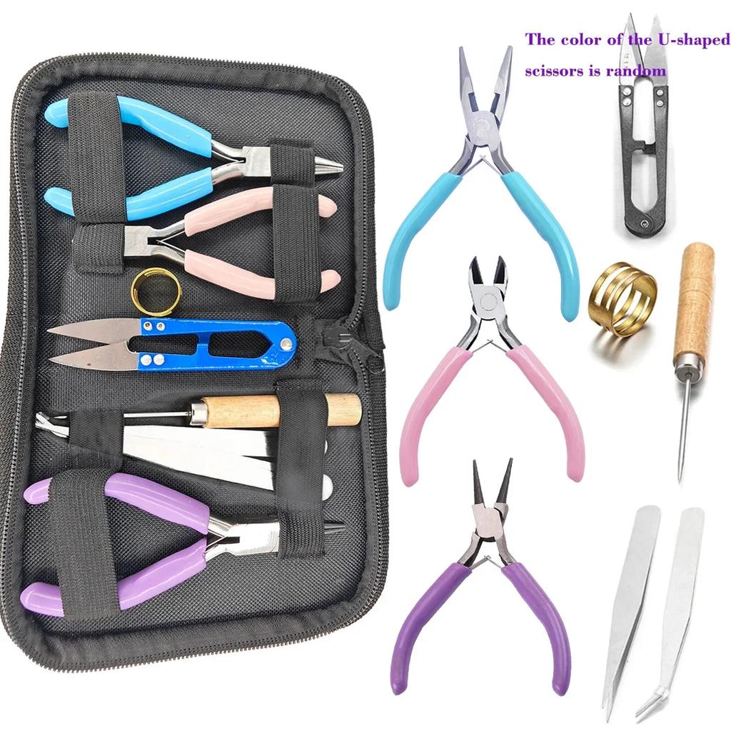 Portable suit Stainless Steel Pliers Tools Round Nose Cutting Wire Pliers For Crafts Beading DIY Jewelry Making Supplies