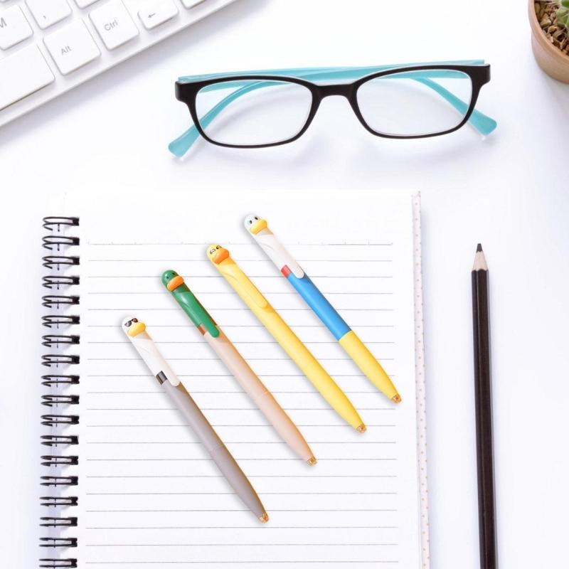 Cartoon Duck Gel Pen 0.5mm Tip Twist Action Gel Pen Quick Drying Journaling Pen Smooth Writing Experience for Writing