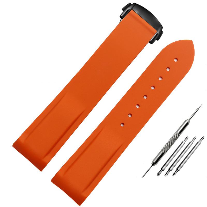 Bracelet de montre en caoutchouc et silicone Classic Arc, 20 mm/22 mm, compatible avec Omega Seamaster GMT Diver 300 Speedmaster Seiko Hamilton