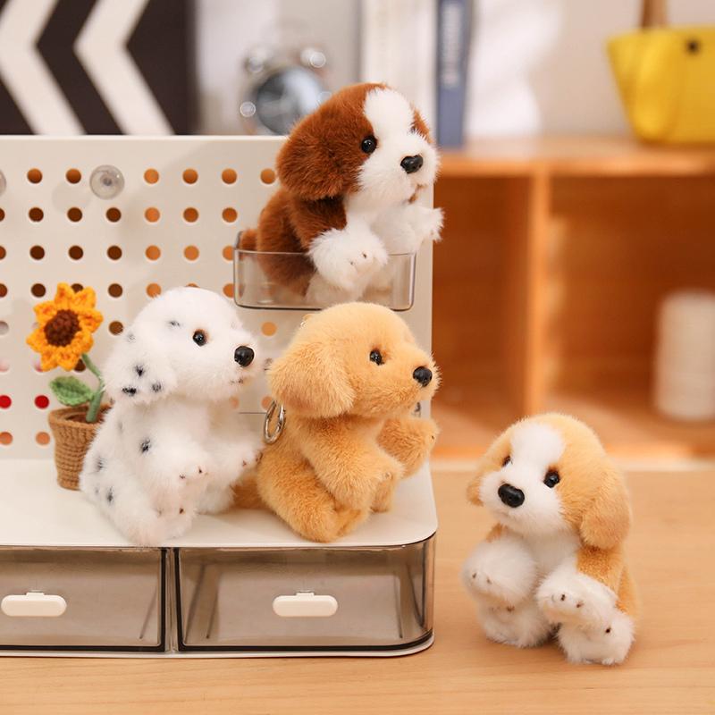 12-14cm Simulation Golden Retriever Dalmatiner Plüschtiere Weiche Niedliche Kuscheltiere Malteser Hund Baby Begleitpuppen für Kinder Geschenk