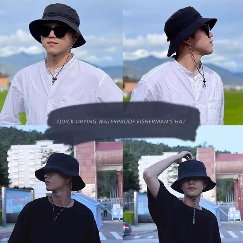 Fashionable Foldable Fisherman Hat For Men And Women UV Protection Waterproof Quick-drying Visor Outdoor Camping Trekking Hat