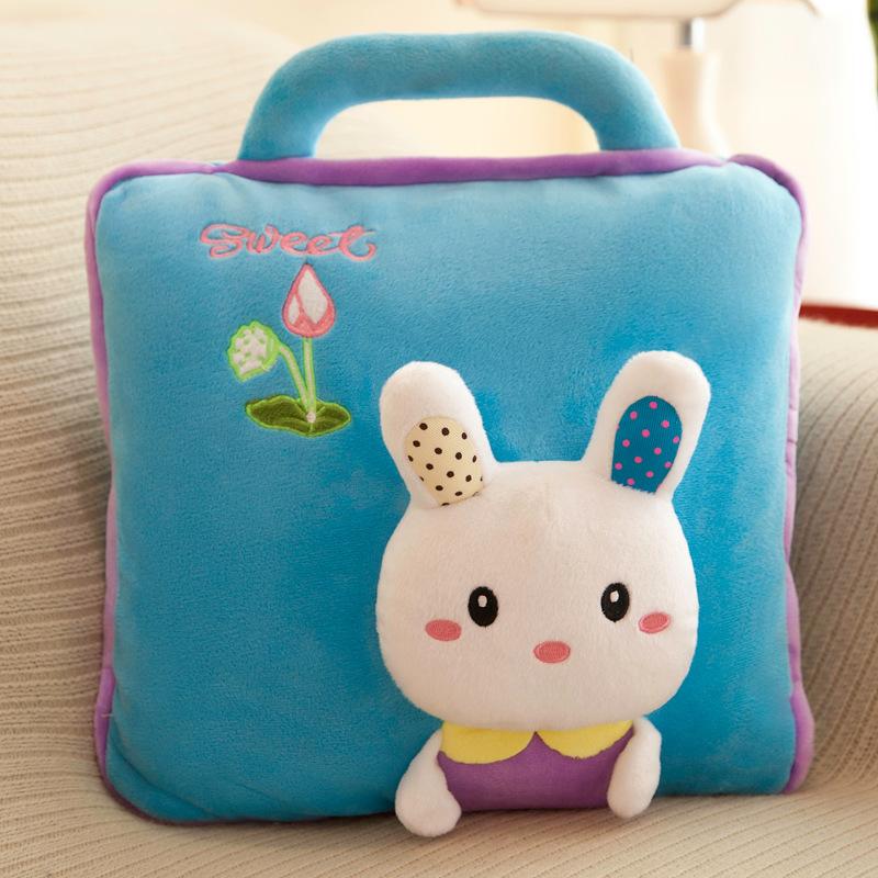 

Мультяшное одеяло с кондиционером, офисная подушка для сна, одеяло, подушка двойного назначения, многофункциональное автомобильное фланелевое одеяло