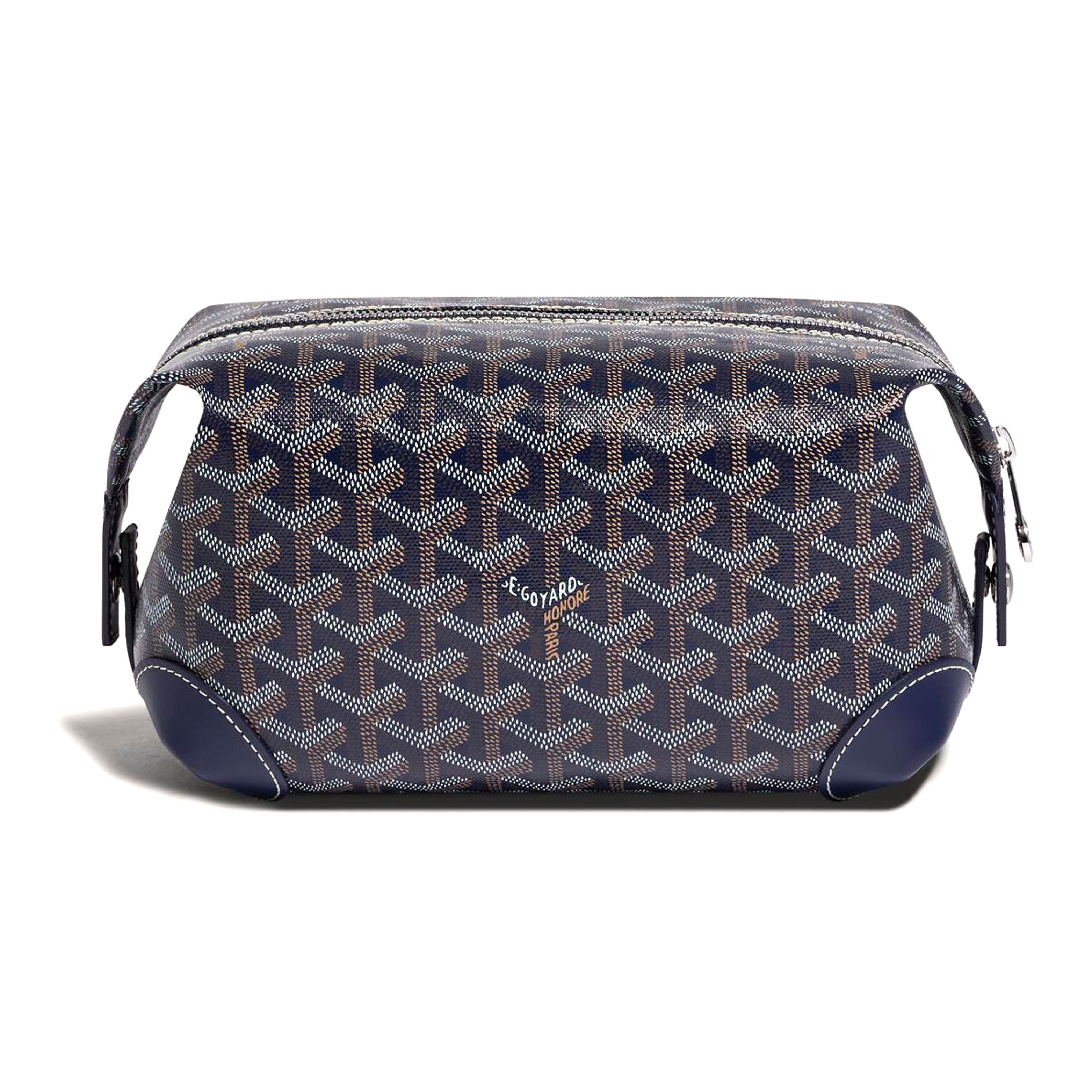 

Goyard Monogrammed Zippered Canvas And Calfskin Travel Toiletry Bag Unisex Travel Bags Navy-Blue BOEING025TY-12CL12P Shopping Bag Set(Basic Set+Shopping Bag)