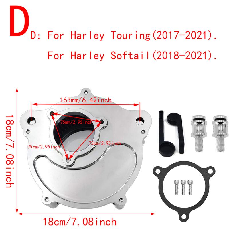 RSD Clarity Air Cleaner Intake Filter Chrome For Harley Sportster Iron 883 1200 Dyna Softail FXSTC Fat Bob Touring FLHT FLHTC