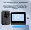 4.3-Inch Smart Wireless Video Doorbell with Two-Way Talk and Peephole Camera
