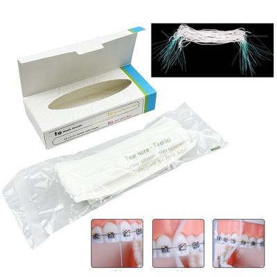 50pcs/box Orthodontic Floss Toothpick Multifunctional Oral Tooth Cleaning Wire Line Threaders For Dental Braces Bridge Implants