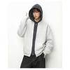 Men S Color Block Knit Splicing Hooded Cardigan Sweatshirt Casual Jacket
