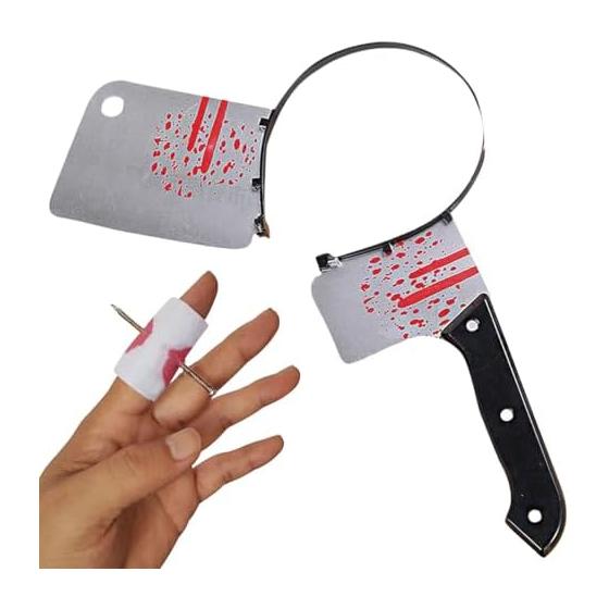 [Eiza] Fear Headband Halloween Cosplay Accessory Zombie Horror Joke Funny e795