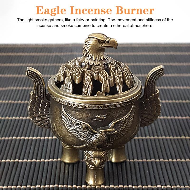 New New Alloy Incense Burner Hollow Out Four Legged Stick Holder Mini Sandalwood Censer Home Decoration