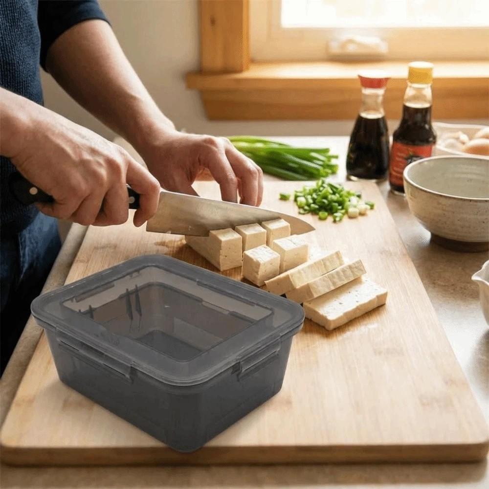 Plastic Tofu Presser Safe Tofu Draining Box Odorless Tofu Mold for Kitchen