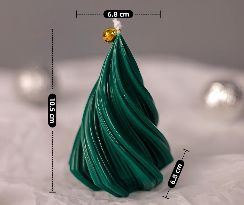 Christmas Tree Soy Wax Candle, Handmade Scented Gift for Xmas Holiday, Home Decor for Women Men, Holiday Present