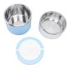 Bento Lunch Box Stainless Steel Lightweight PP Housing Double Layer Anti Leakage Food Lunch Container for Student Blue