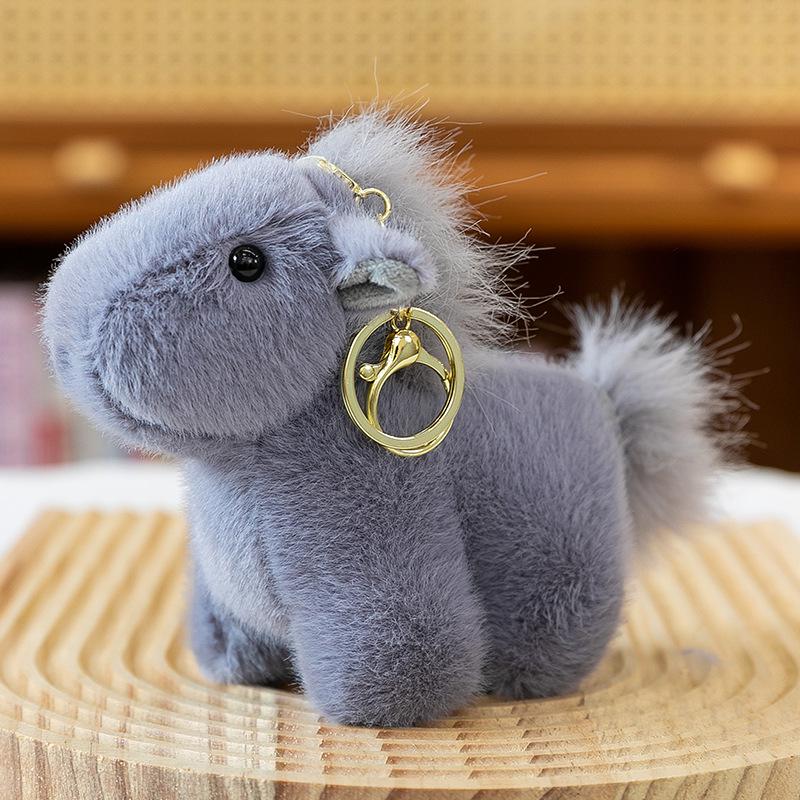 Cute Little Horse Plush Pendant - Year of the Horse Zodiac Keychain Ornament Gift