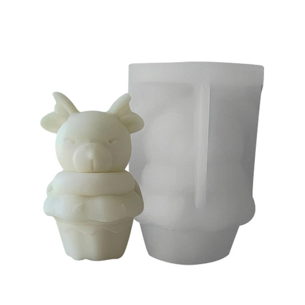 Bear Aromatherapys Candle Resin Mold Silicone Candle Mold 3D Bear Shaped Scented Candles Molds Homemade Aromatherapy