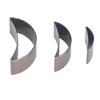 Juego de Troqueles de Corte de 3 Piezas Acero de Aleación Forma de Luna Curva Troqueles de Punzón Hueco para Tela Arcilla Cuero