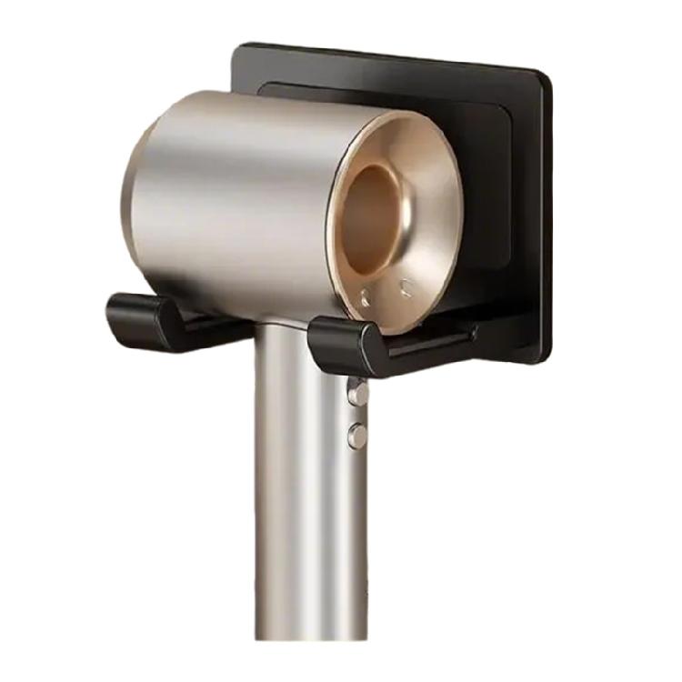 

Space Saving Wall Mounted Hair Dryer Brackets in Sturdy Aluminum Plastic for Easy Access in Bathrooms and Other Area чёрный