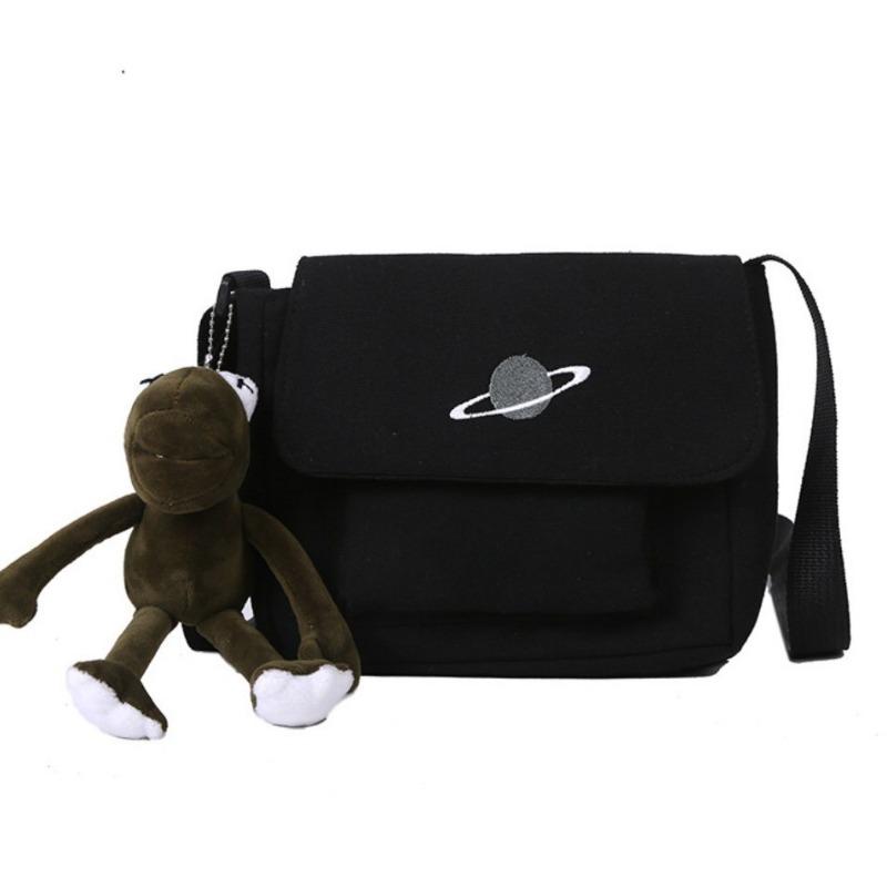 Canvas Bag Female Student Class Crossbody Bag Harajuku Planet Tooling Large Capacity Shoulder Bag