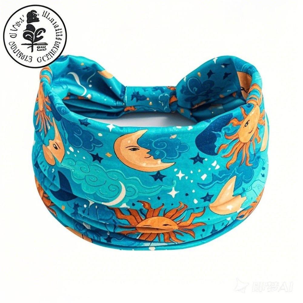 

Bohemian Print Elastic Headbands, Wide Edge Breathable Hair Bands for Women