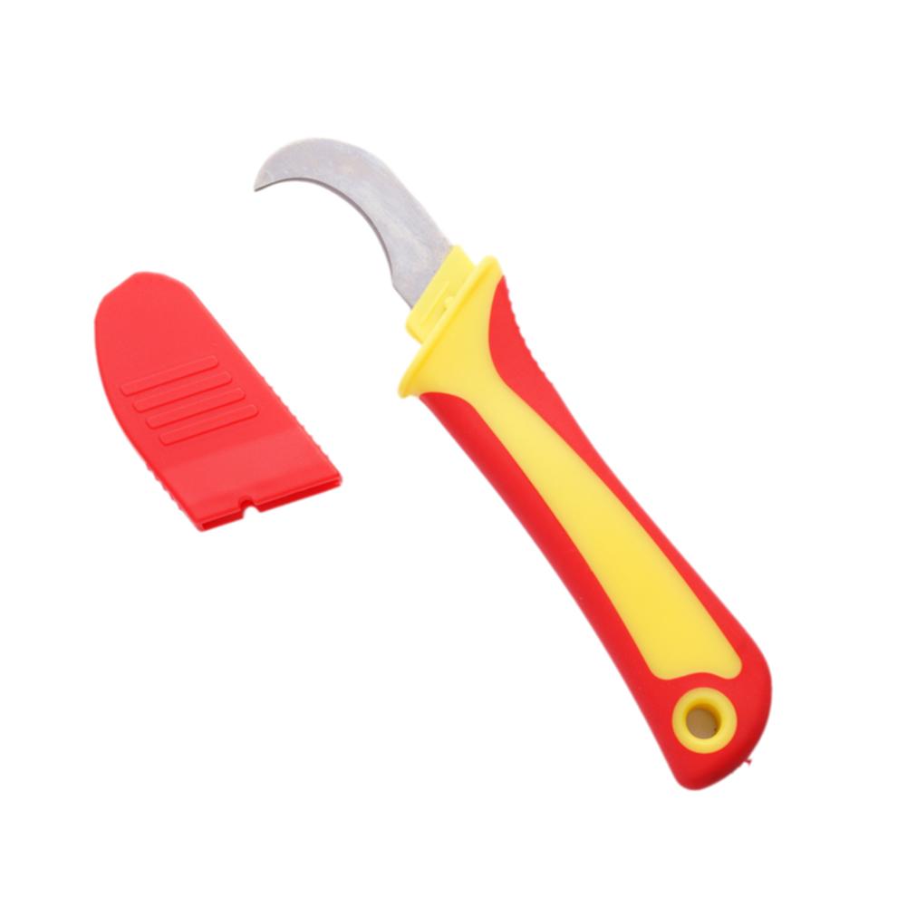 

Изолированный нож Электрика Стриппер для проводов Ножницы для зачистки кабеля Прямое Изогнутое лезвие Резиновая рукоятка Инструмент для зачистки