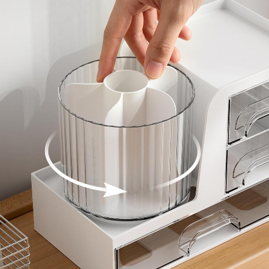Plastic Desktop Organizer with Drawers Large Capacity for Workspace, Students
