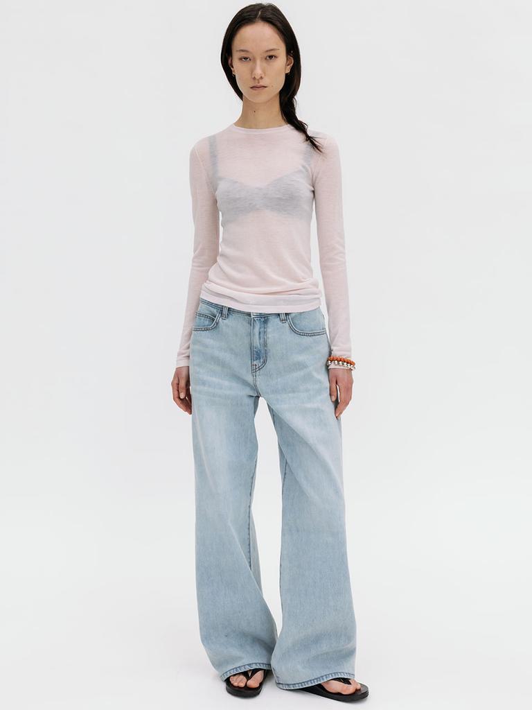 Leubieleu Wide Fit Denim Pants (Light Blue)