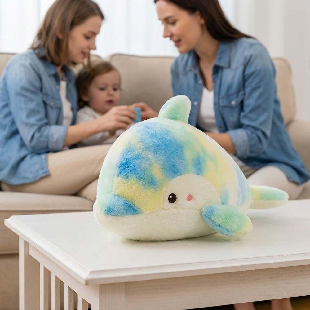 Soft Colorful Dolphin Plush Doll Cartoon Animal Plush Pillow Kids Birthday Christmas