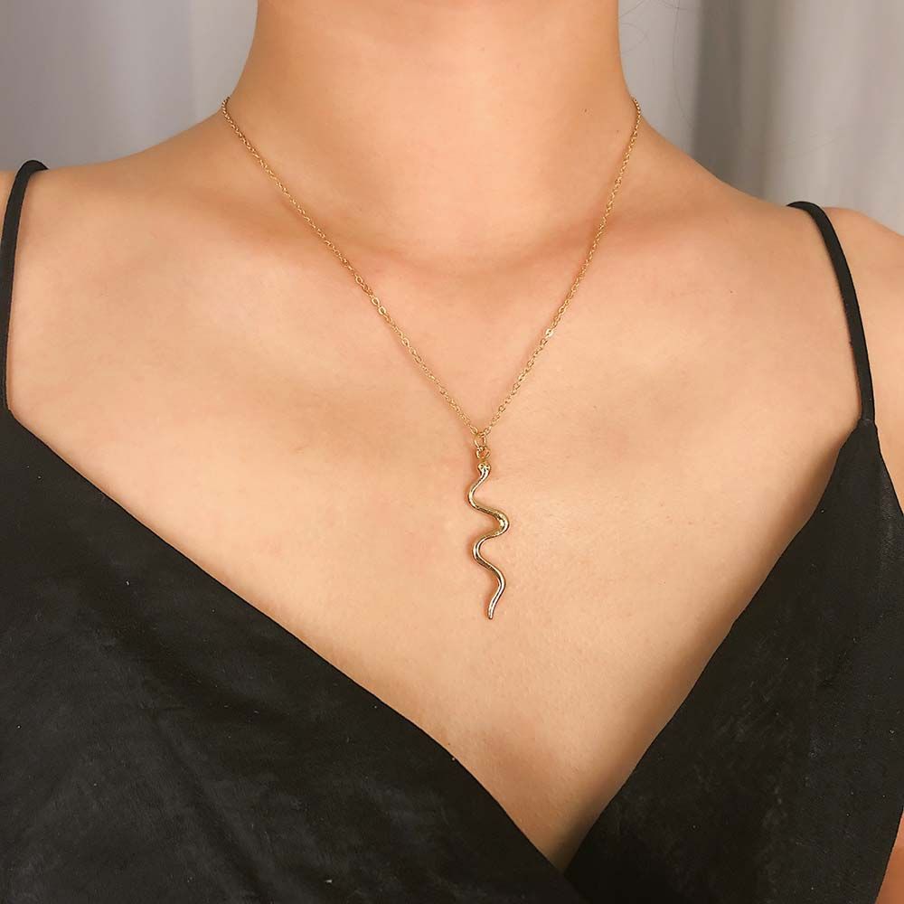 

Snake Gift For Women Girls Clavicle Chain Gold Silver Color Necklace Choker Jewelry Accessories