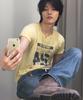 Eontaiteulseoul Untitle Number Patch Crop Short Sleeve Yellow