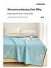 Cooling Ice Silk Summer Quilt - Lightweight, Washable, Solid Color for Single/Double Beds