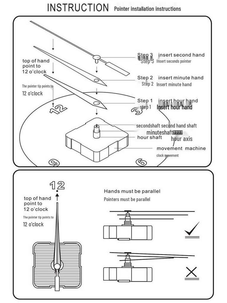 Simplistic European Wooden Wall Clock with Digital Math Function Design - Silent Movement