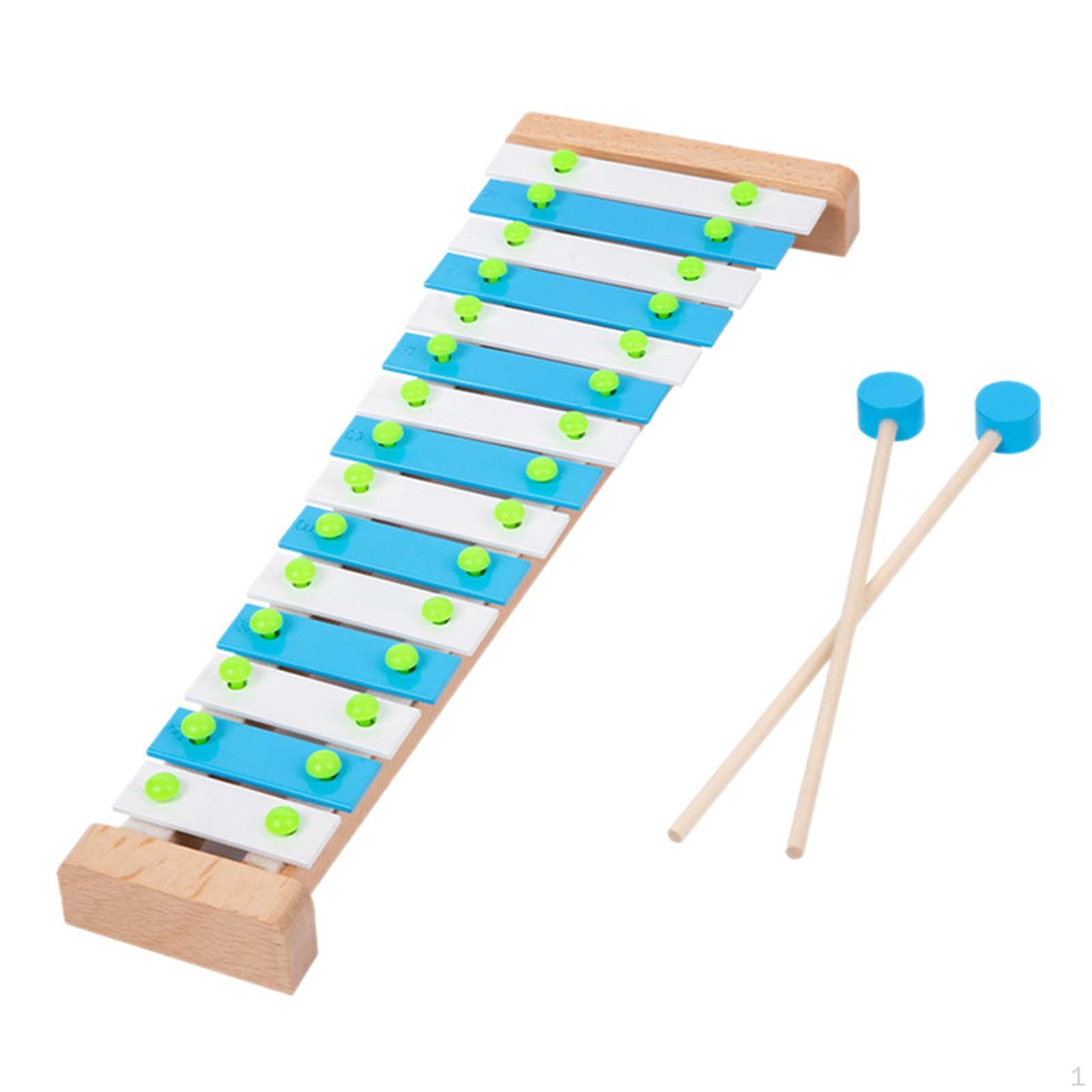 

Набор из 15 колокольчиков с палочками для музыкального исследования синий