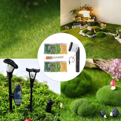 Mini Machine Électrostatique de Flocage d'Herbe Statique Portable pour Terrain Ferroviaire, Construction de Diorama