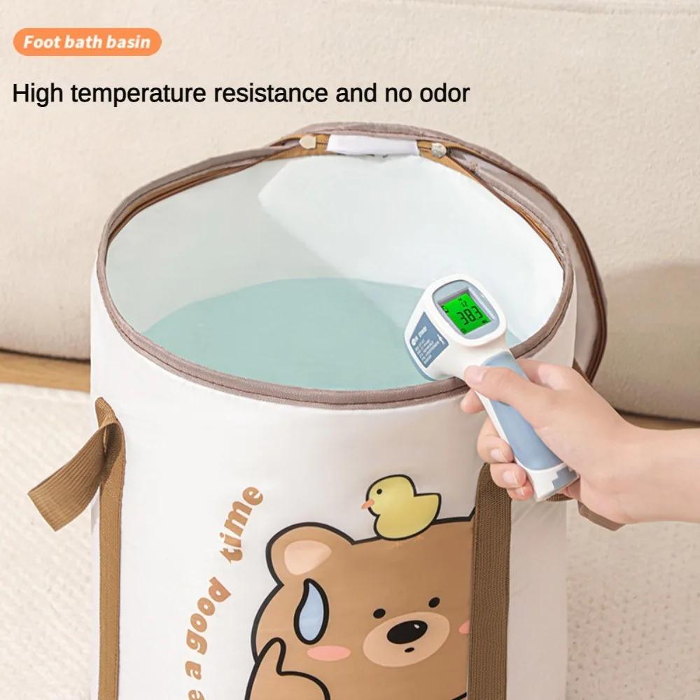 1pc Foldable Foot Bag Thickened Portable Foot Bath and Wash Basin Material Thickening Constant Temperature Insulation