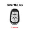 Gold Edge Keyless 5 Buttons For Ssangyong Rexton Y400 Y450 G4 Car Remote Key Case Cover Protector TPU Shell Fob Accessories
