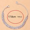 Waterproof stainless steel anklet, tennis anklet, women's heart-shaped butterfly anklet, women's summer beach foot jewelry