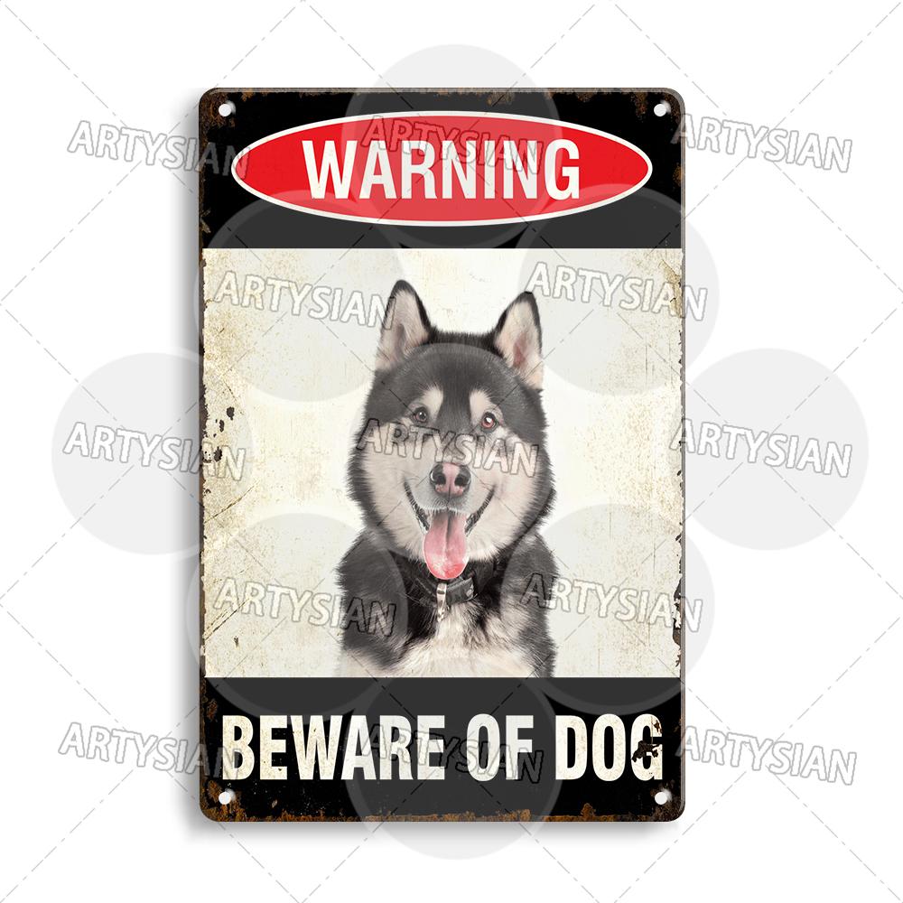 Beware Of Dogs Metal Sign Bichon Bulldog Schnauzer Pit Bull Shar Pei Chihuahua Maltese Greyhound Cairn Staffordshire Great Dane