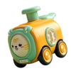 Inertia Train Toy Press Face Changing with Whistle Cartoon Crash Resistant Interaction Toy Train