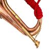 26.924 Cm Brass and Copper Blowing Bugle Signal Horn Classic Military-Style Bugle with Elegant Rope Binding Ideal for Ceremonies Parades Collectors