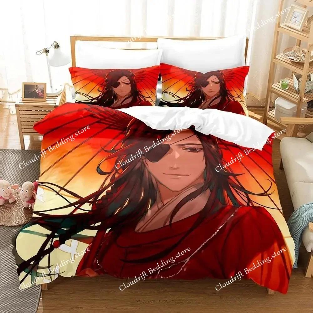 Heaven Official's Blessing Tian Guan Ci Fu Beddengoed Set Cartoon Anime Set Volwassen Kind Slaapkamer Dekbedovertrek Sets 3D Kawaii026
