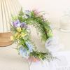 Artificial Bridal Flower Headband Pink Bridal Hair Accessory New Floral Hair Hoop  Bridal Ceremony