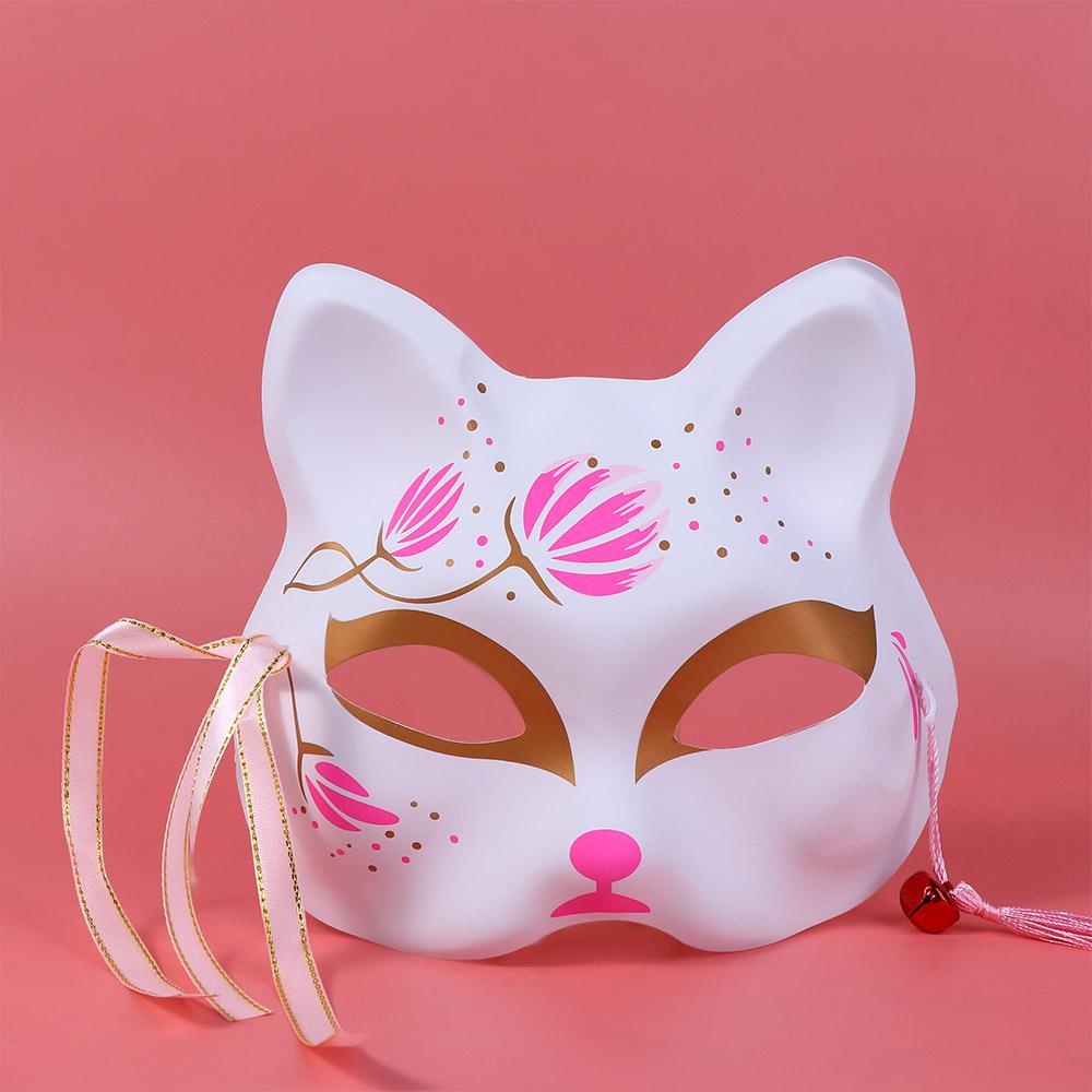 Blossom Masquerade Festival Bell Cosplay Props Halloween Decoration Cat Mask Costume Party Mask