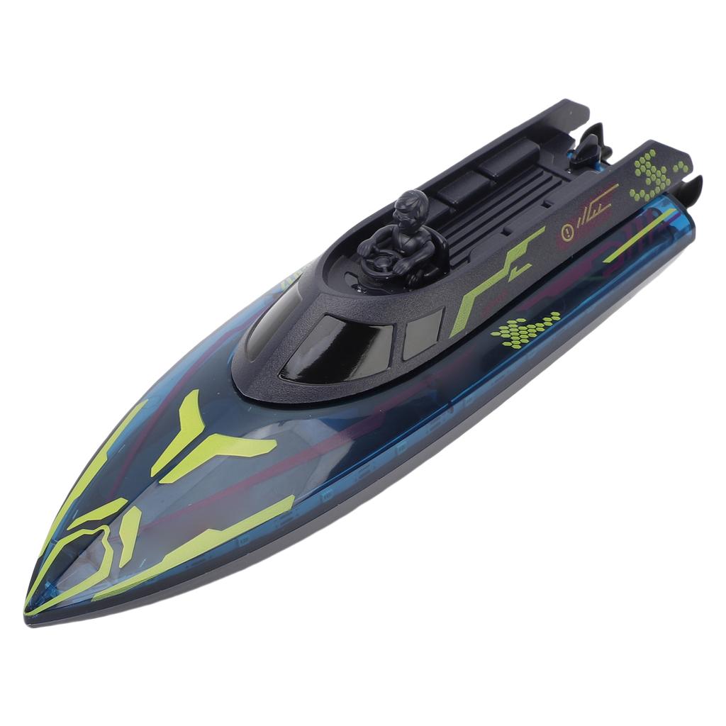 Remote Control Boat for Pools and Lakes, 2.4G Speed Boat Toy with LED Lights, Low Battery Alert for Adults and Kids