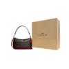 New COACH Clara Cow Leather Shoulder Bag, Crossbody Bag Women's Dark Brown CF377-IMRVQ